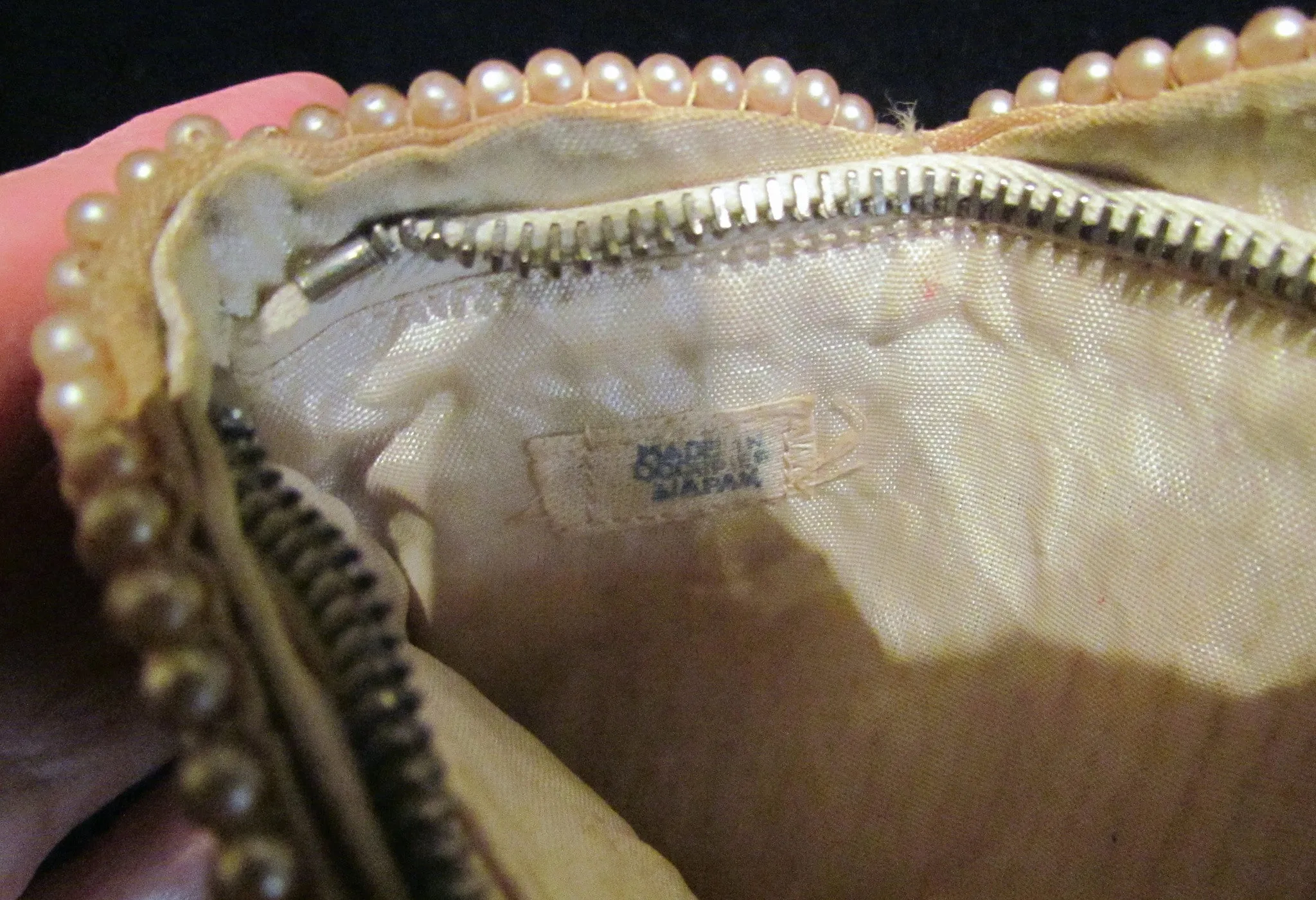 1940s Faux Pearl Purse Occupied Japan Bridal Bag Wedding Purse Excellent Condition