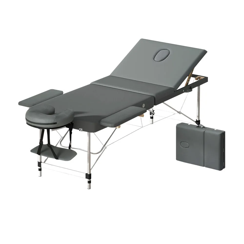 8-Height Adjustable Portable Massage Table Set, Grey – Zenses