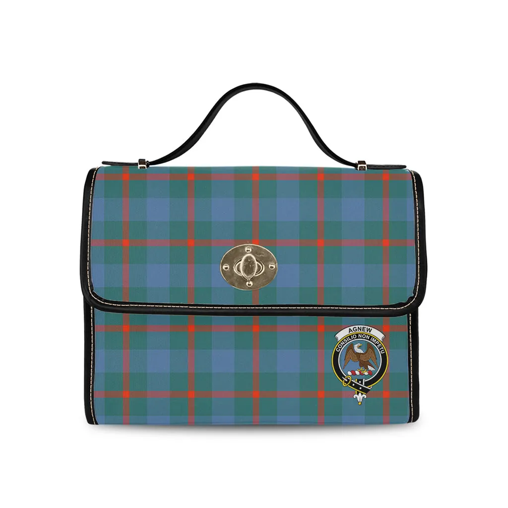 Agnew Ancient Tartan Waterproof Canvas Bag with Family Crest