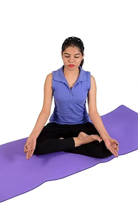 Anti-Skid 6 Feet Long Extra Thick Yoga Mat (Purple)