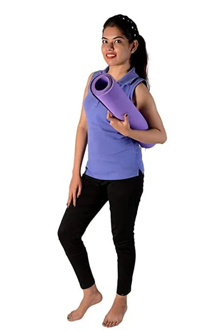 Anti-Skid 6 Feet Long Extra Thick Yoga Mat (Purple)