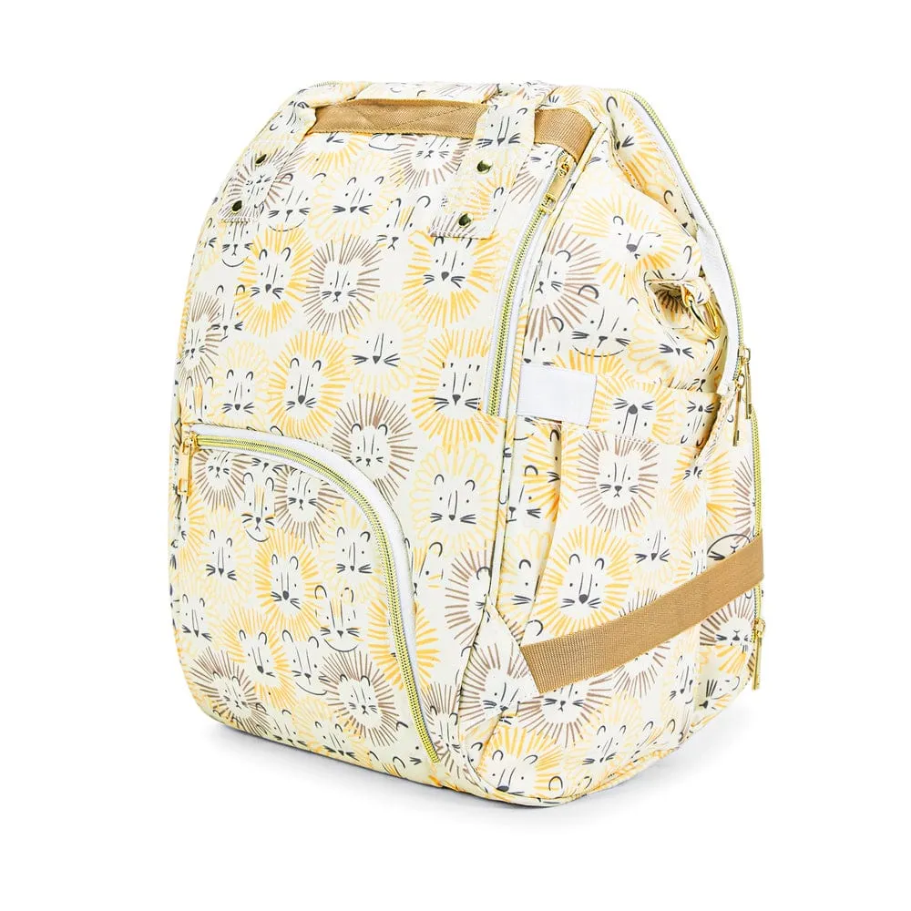 Art on Canvas - Chic Diaper Bag Backpack for New Parents (Capacity - 20L) , Roarsome