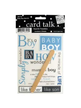 Baby Boy Rub-On Transfers (Available in a pack of 24)