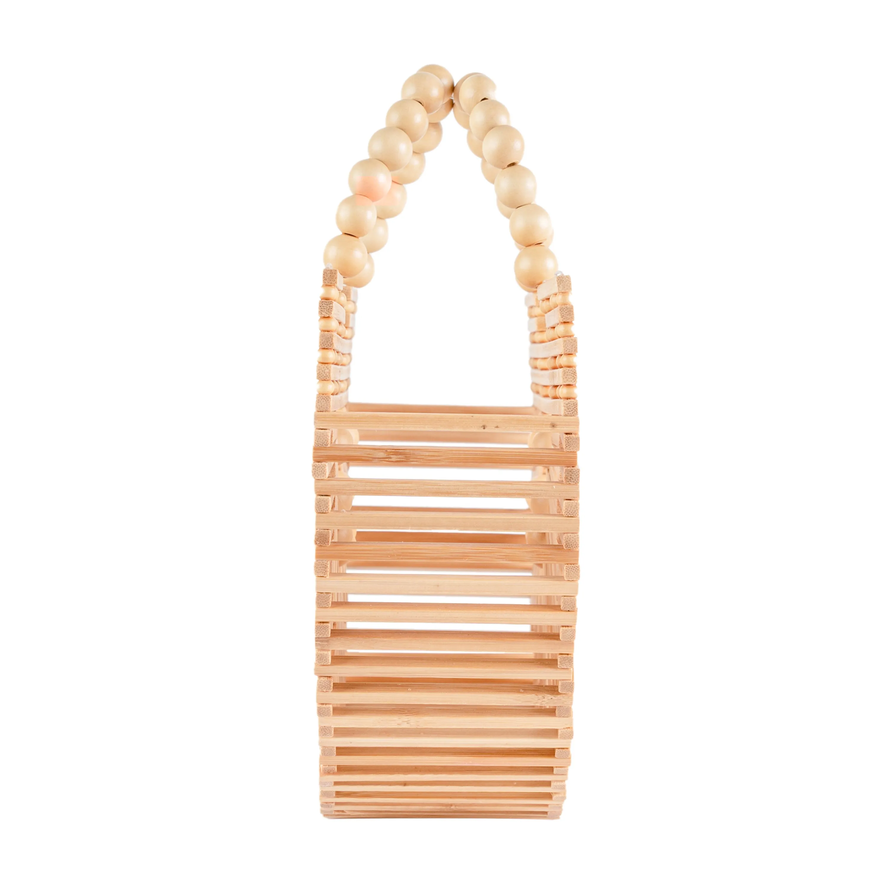 Bamboo Tote - Handcrafted Basket Bag for Women bamboo natural