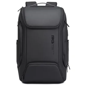 BANGE Water Resistant Polyester Anti-Theft Unisex Travel Laptop Backpack With Usb Charging Port (Black) 21 Litre