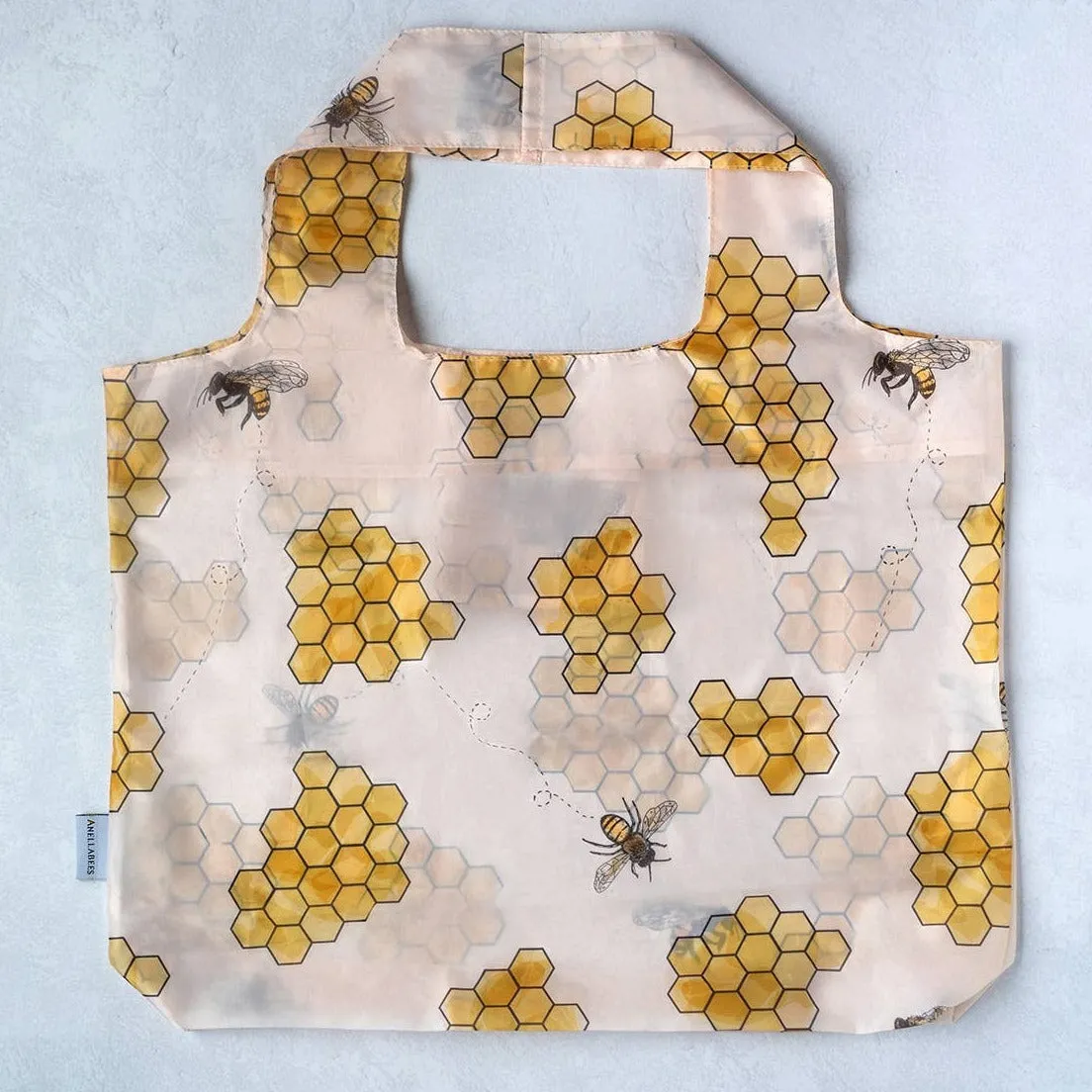 Bee & Honeycomb Reusable Eco Tote Bag