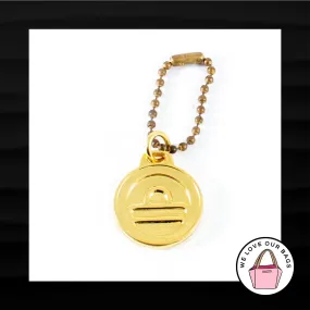 BIG BUDDHA GOLD BRASS ROUND DISC KEY FOB BAG CHARM KEYCHAIN HANG TAG