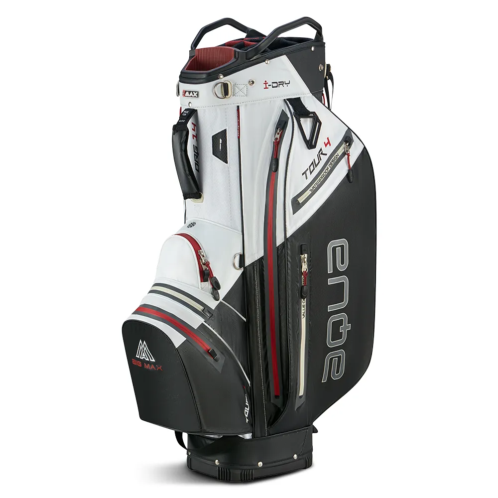 Big Max Aqua Tour 4 Waterproof Cart Bag - White/Black/Merlot