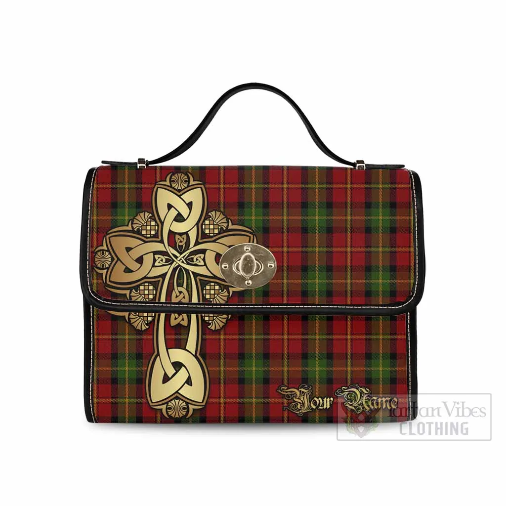 Blackstock Tartan Waterproof Canvas Bag Golden Thistle Celtic Cross Style