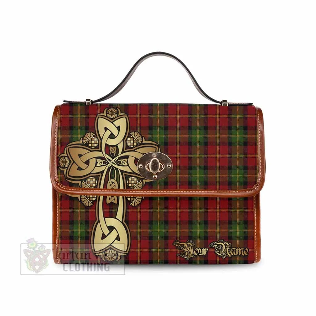 Blackstock Tartan Waterproof Canvas Bag Golden Thistle Celtic Cross Style