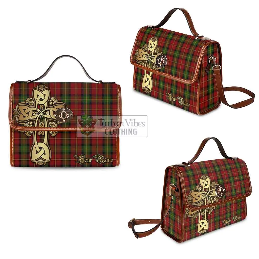 Blackstock Tartan Waterproof Canvas Bag Golden Thistle Celtic Cross Style