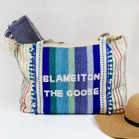 Blame It On The Goose Beaded Boho Tote Bag