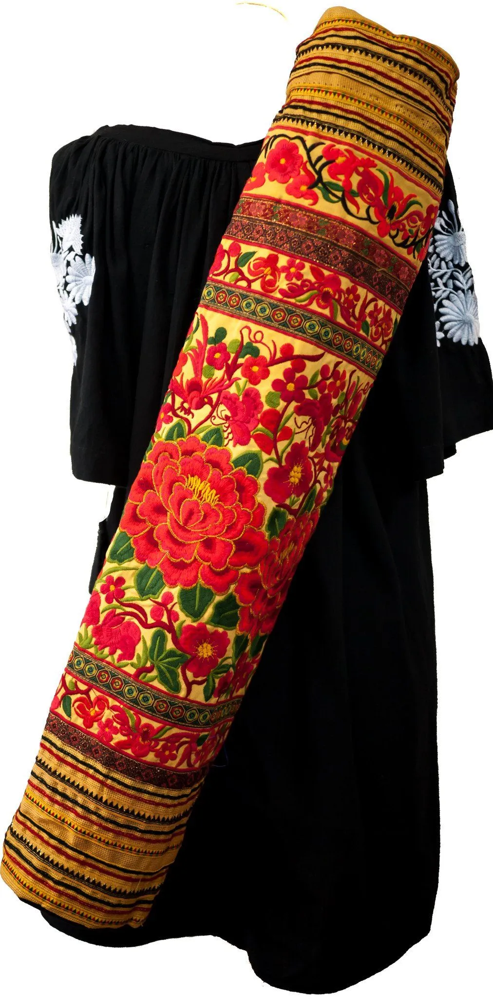 Bohemian Yoga Mat Bag Carrier Embroidered Hill tribe ethnic G