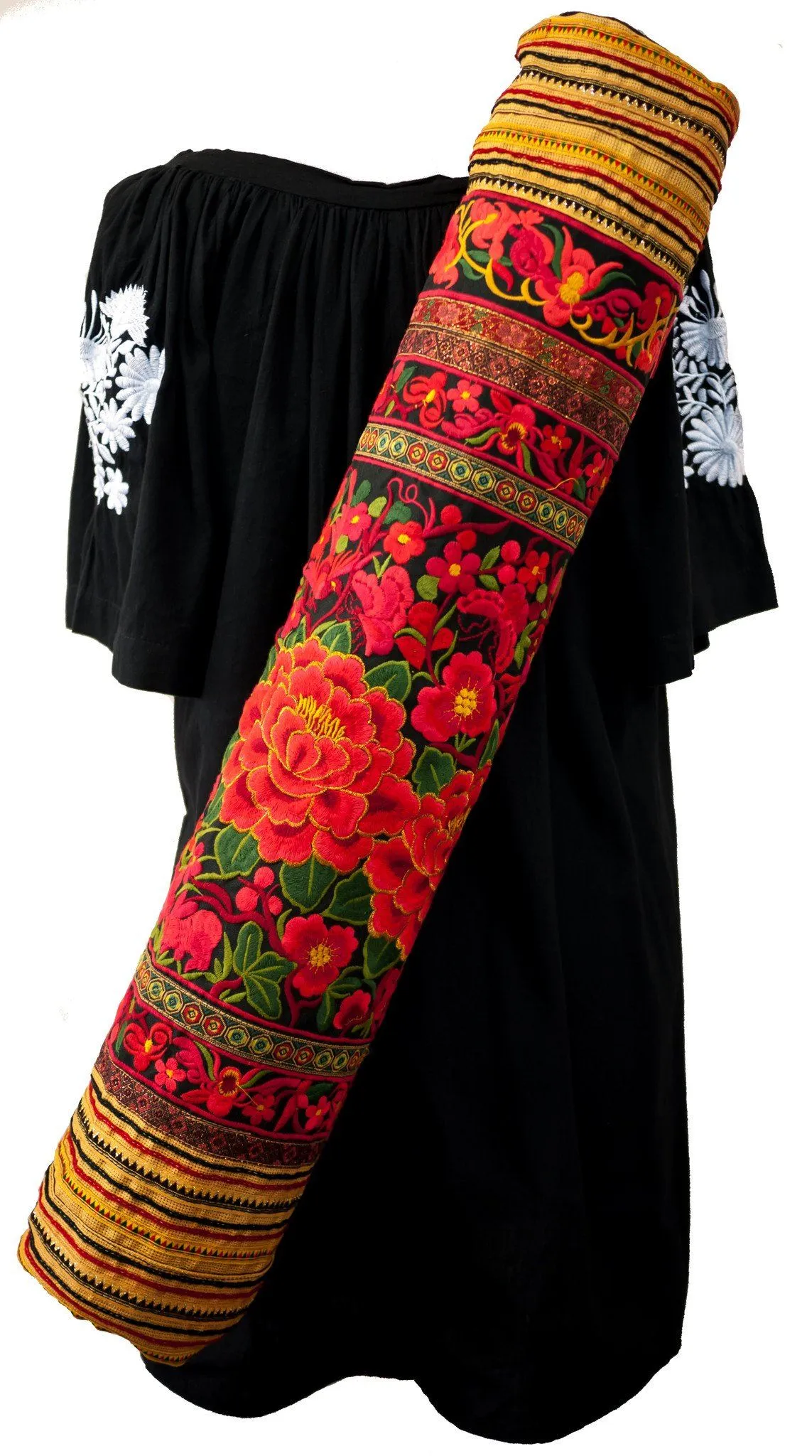 Bohemian Yoga Mat Bag Carrier Embroidered Hill tribe ethnic G