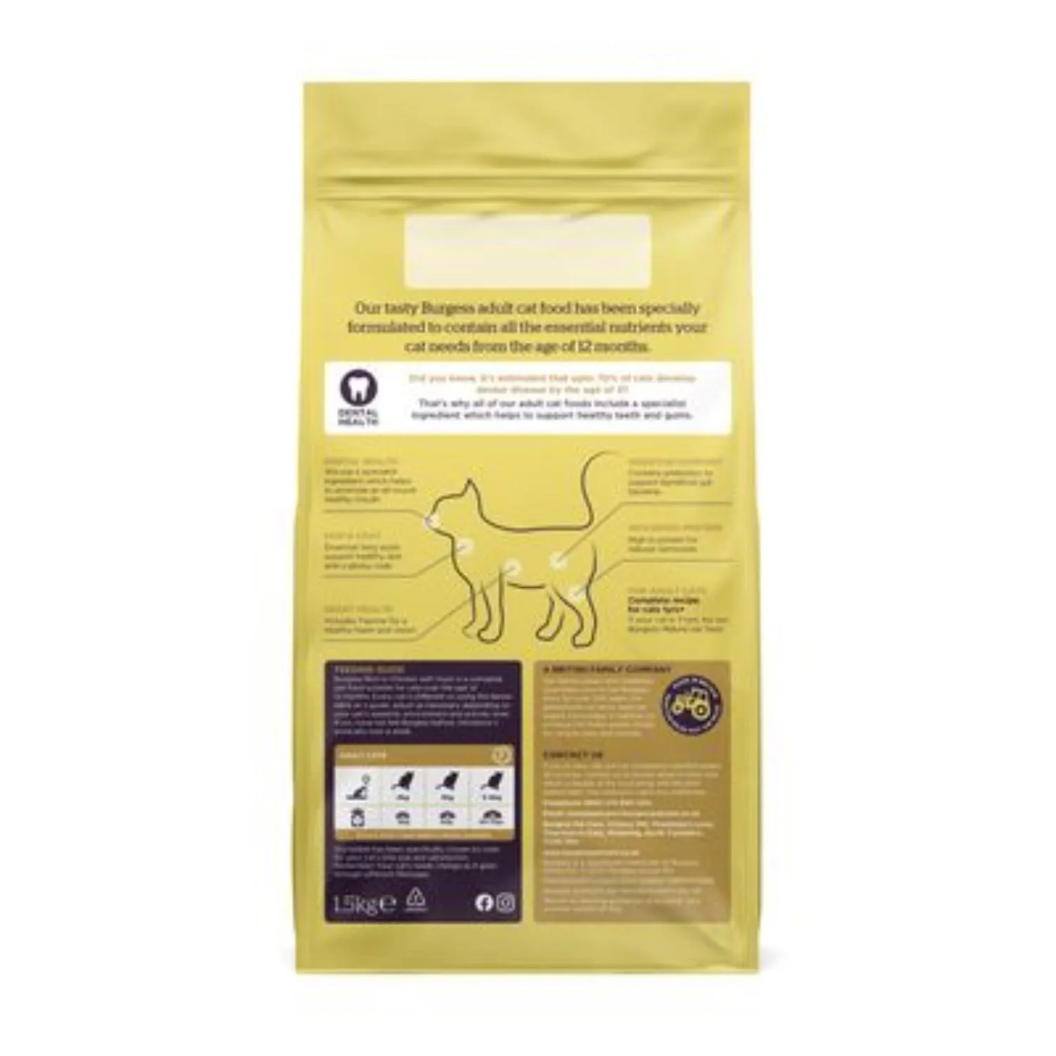 Burgess Adult Cat Chicken with Duck 1.5kg