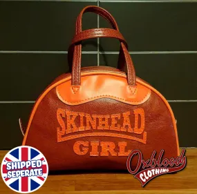 Burnt Orange Skinhead Girl Handbag - ASTRID Style - Hand-stitched Skinhead Reggae Bag