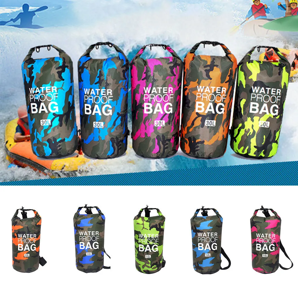 Camouflage Waterproof Dry Bag - various sizes & colors