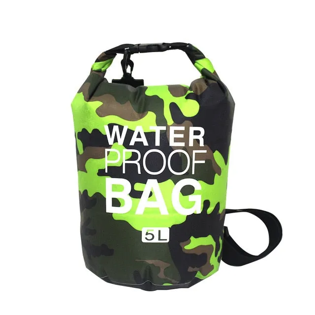 Camouflage Waterproof Dry Bag - various sizes & colors