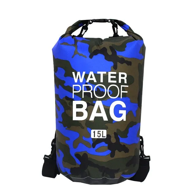 Camouflage Waterproof Dry Bag - various sizes & colors