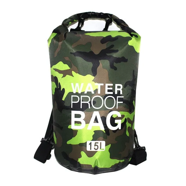 Camouflage Waterproof Dry Bag - various sizes & colors