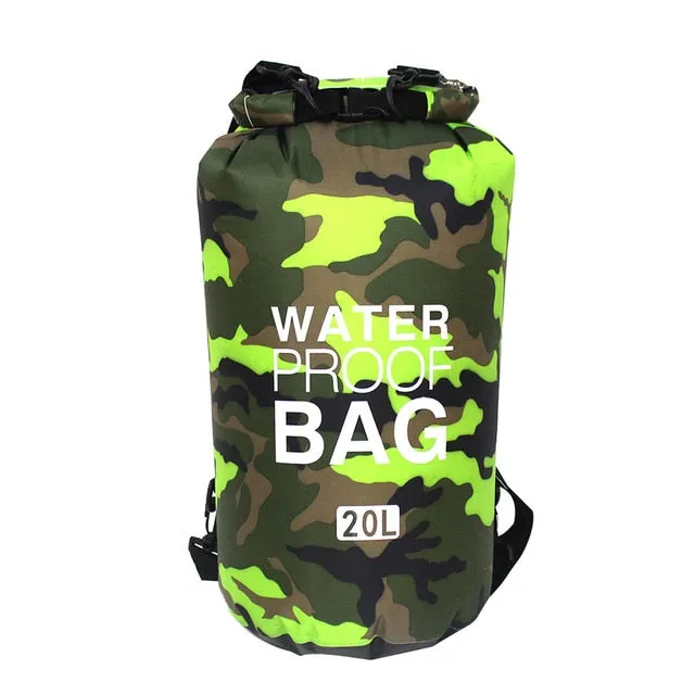 Camouflage Waterproof Dry Bag - various sizes & colors