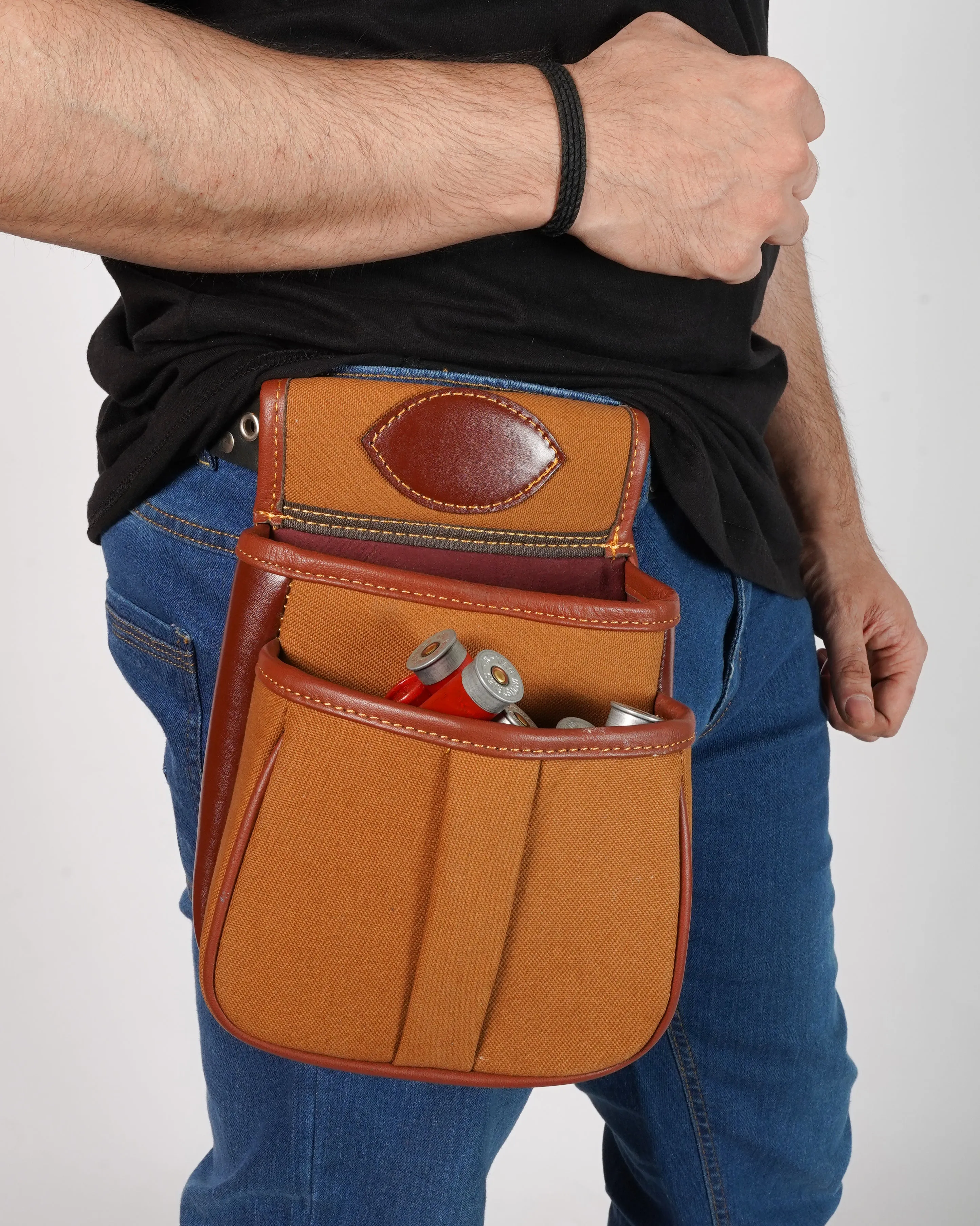 Canvas Shooting Bag with Cartridge Belt Pouch