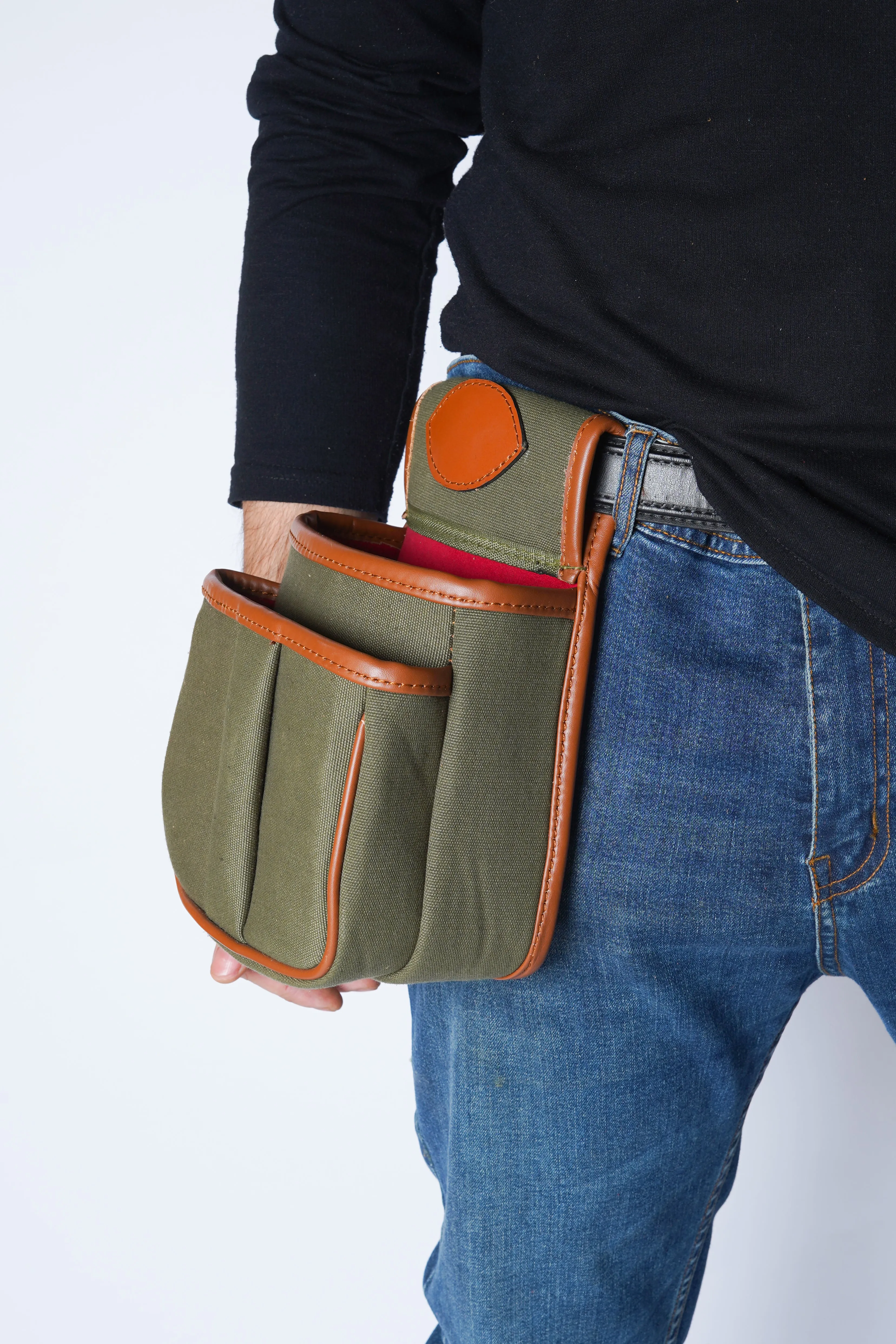 Canvas Shooting Bag with Cartridge Belt Pouch