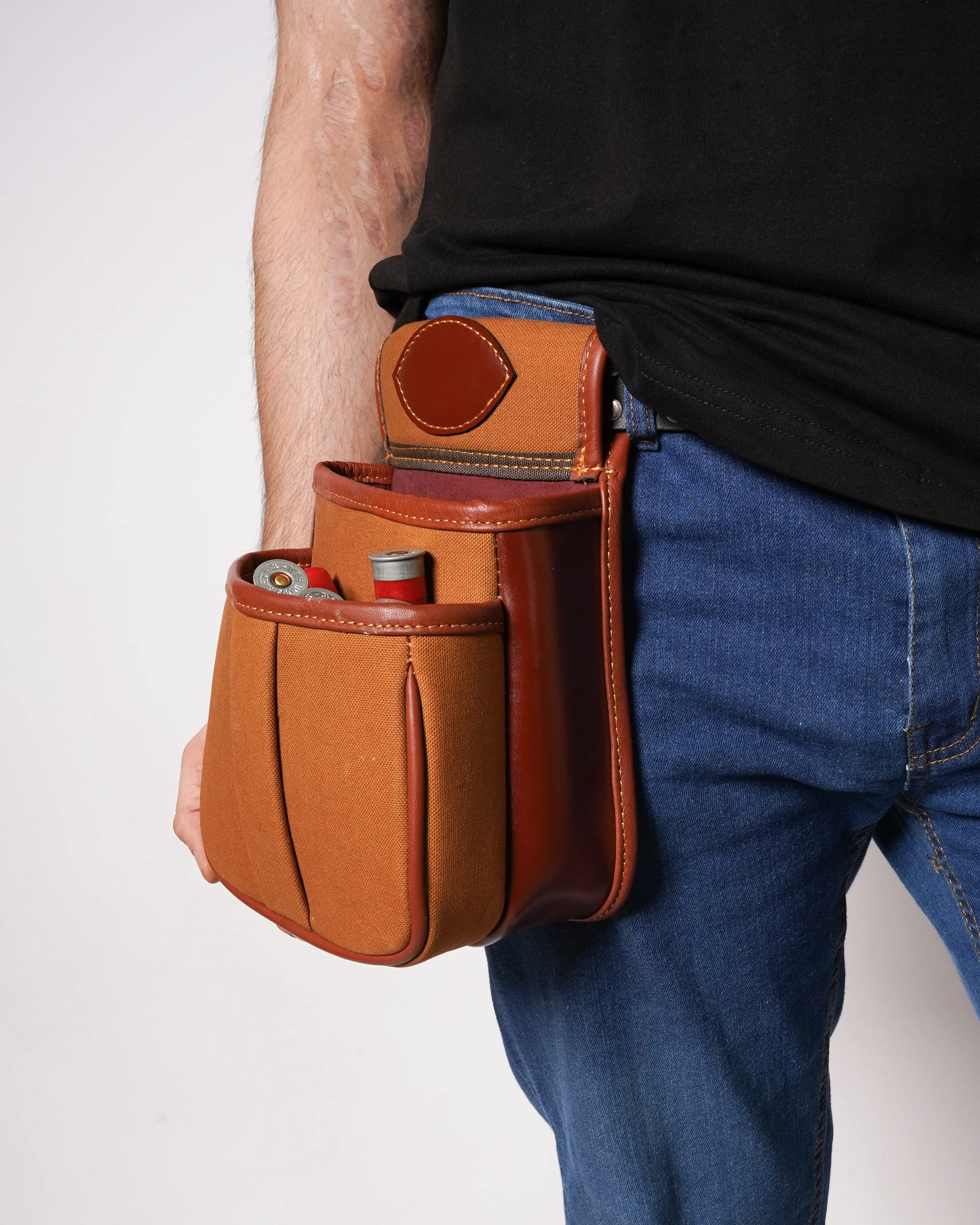 Canvas Shooting Bag with Cartridge Belt Pouch