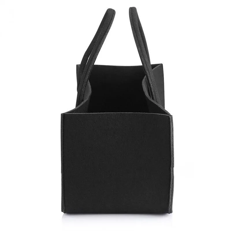 Casual Black Felt Bag For Firewood Household Items