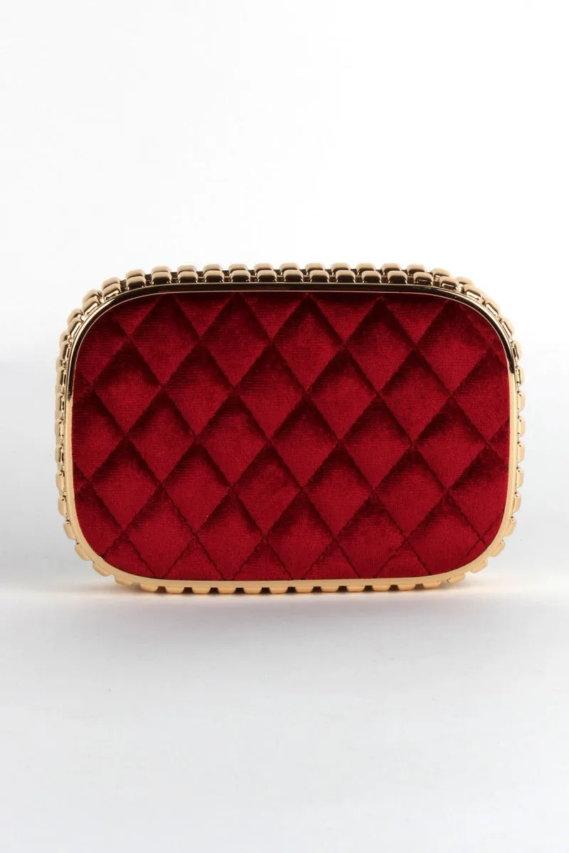 Catherine Velvet & Studded Elegant Evening Bag by Voodoo Vixen