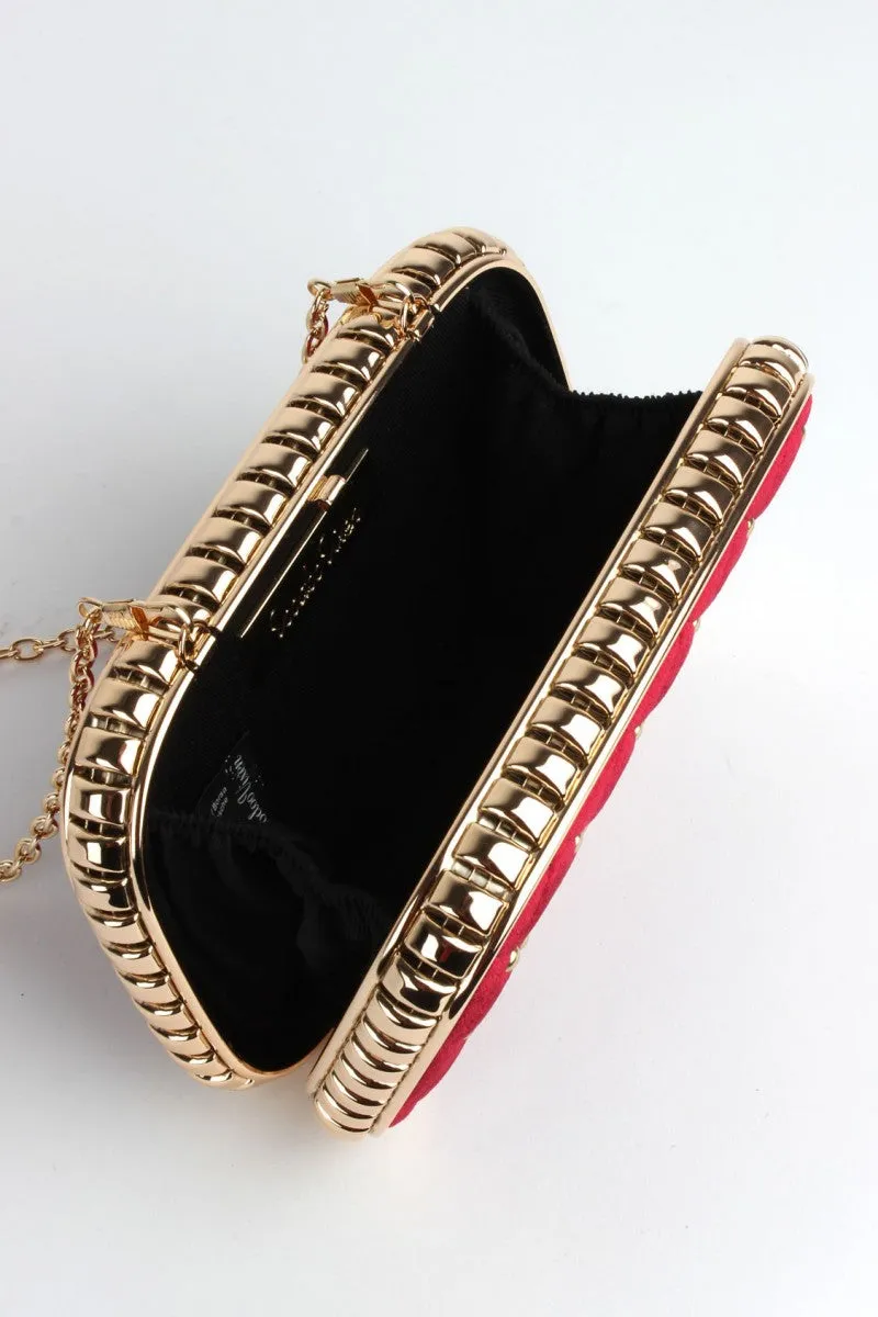 Catherine Velvet & Studded Elegant Evening Bag by Voodoo Vixen