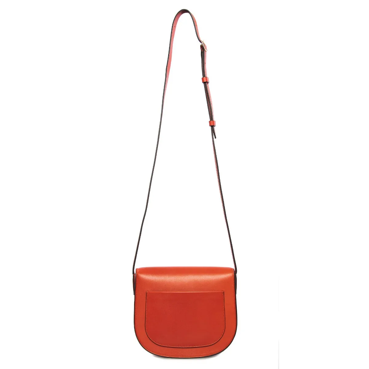 Celine Trotteur Small Red Calfskin Leather Crossbody Handbag