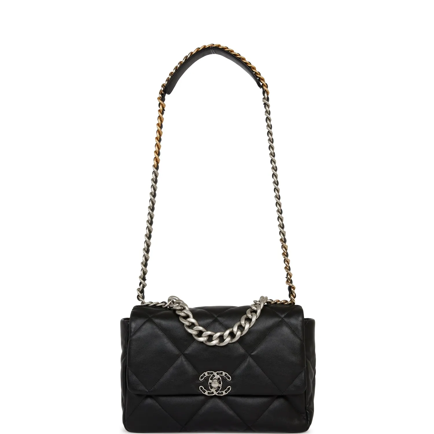 Chanel Large 19 Flap Bag Black Lambskin Mixed Hardware