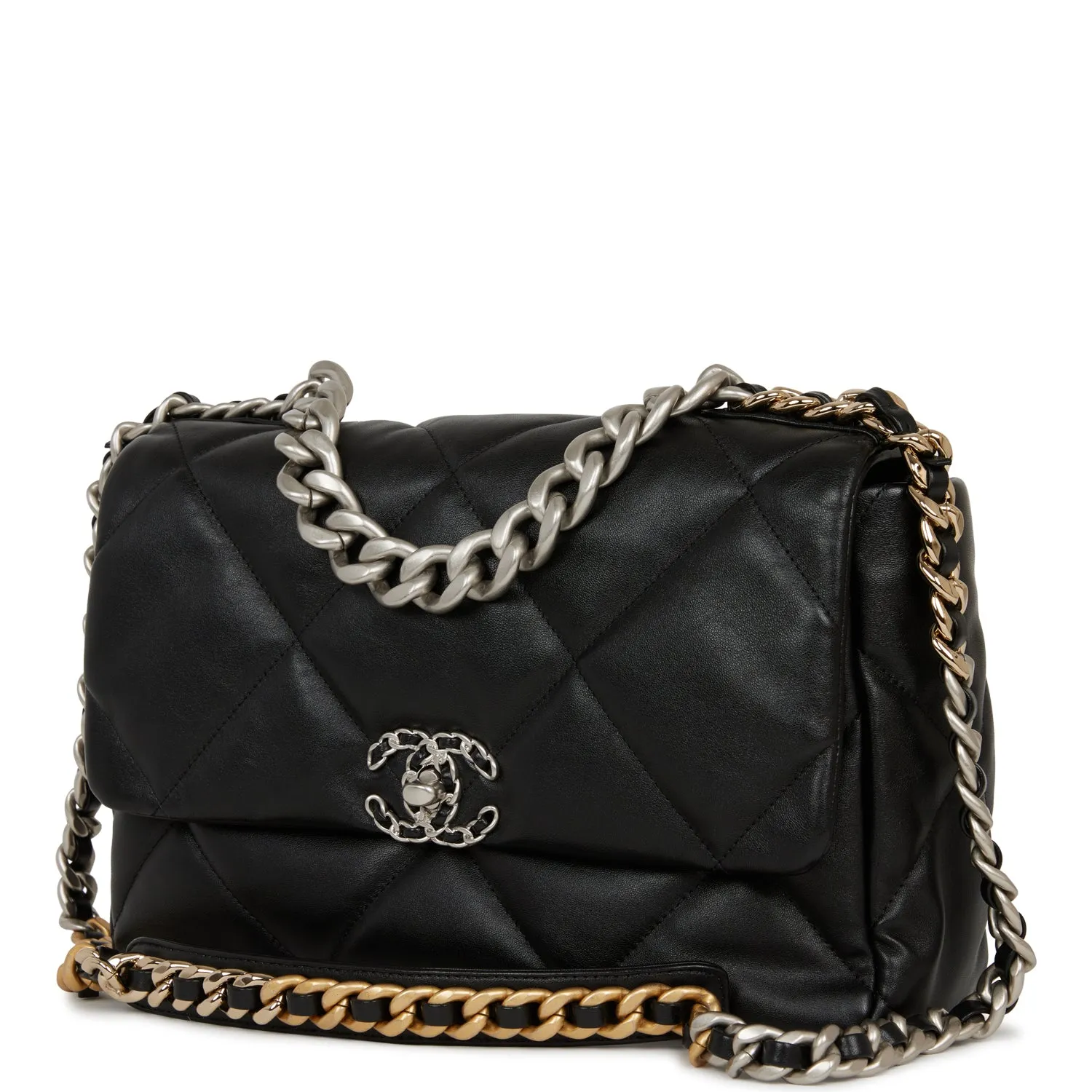 Chanel Large 19 Flap Bag Black Lambskin Mixed Hardware