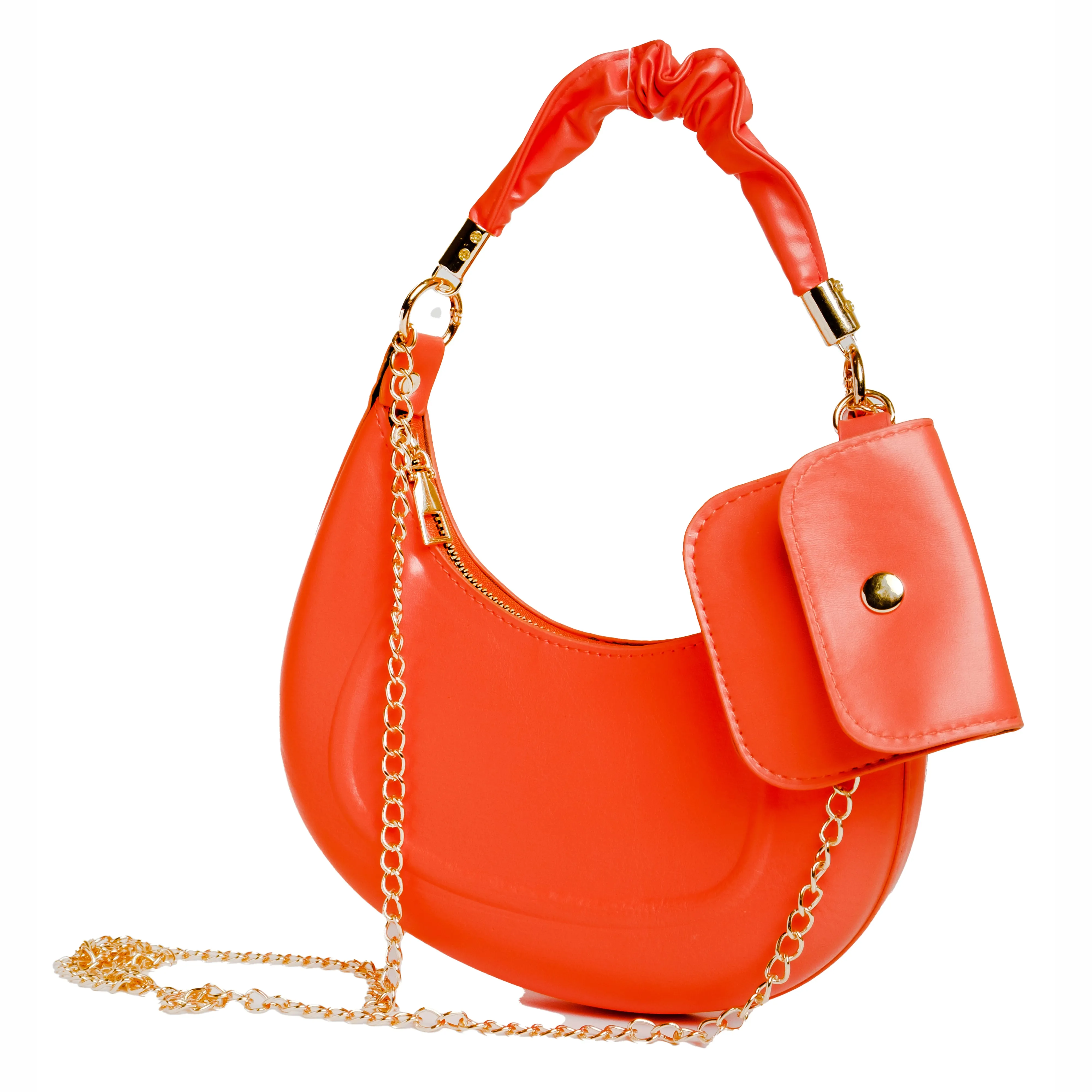 Chokore Baguette Bag with Gold Chain (Orange)