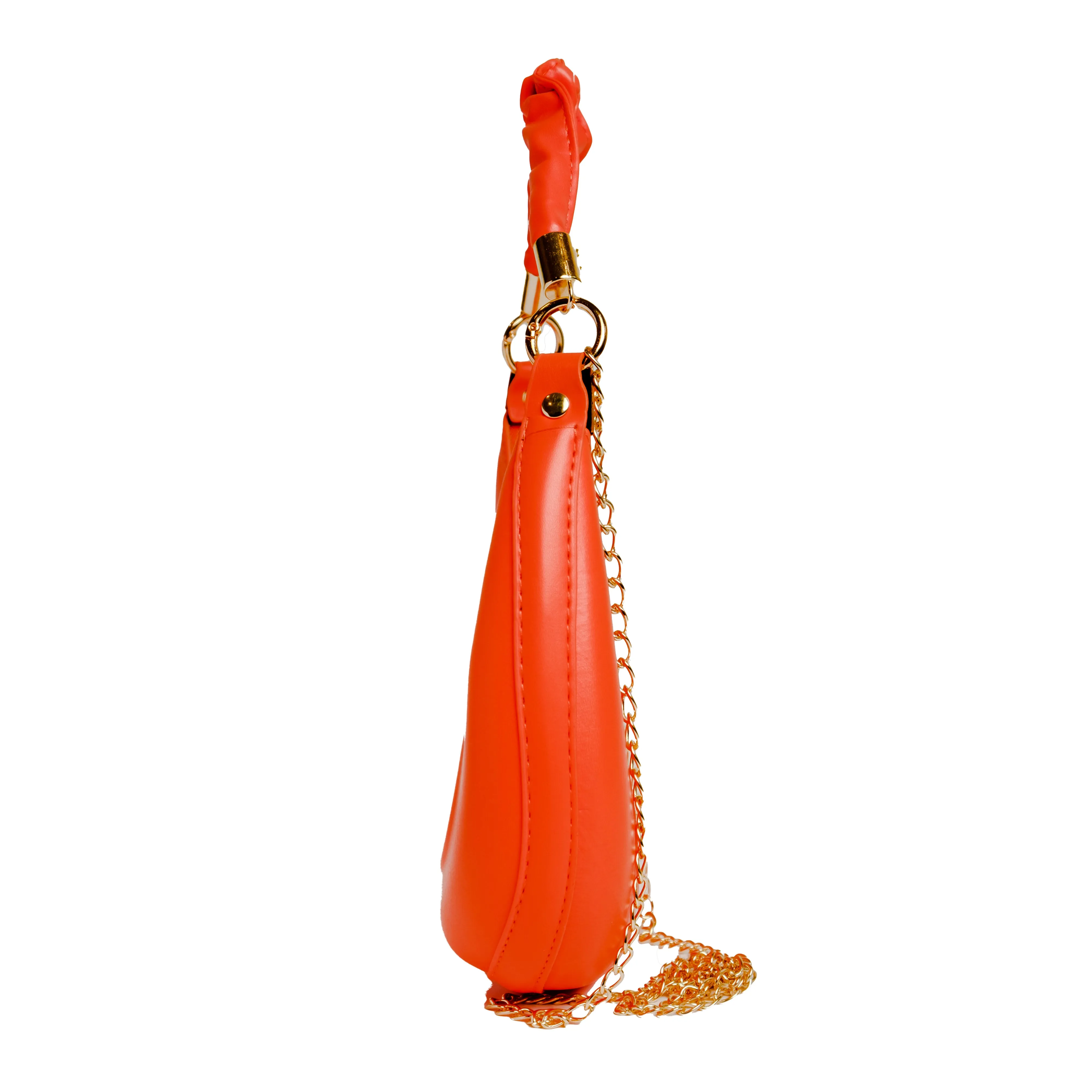 Chokore Baguette Bag with Gold Chain (Orange)