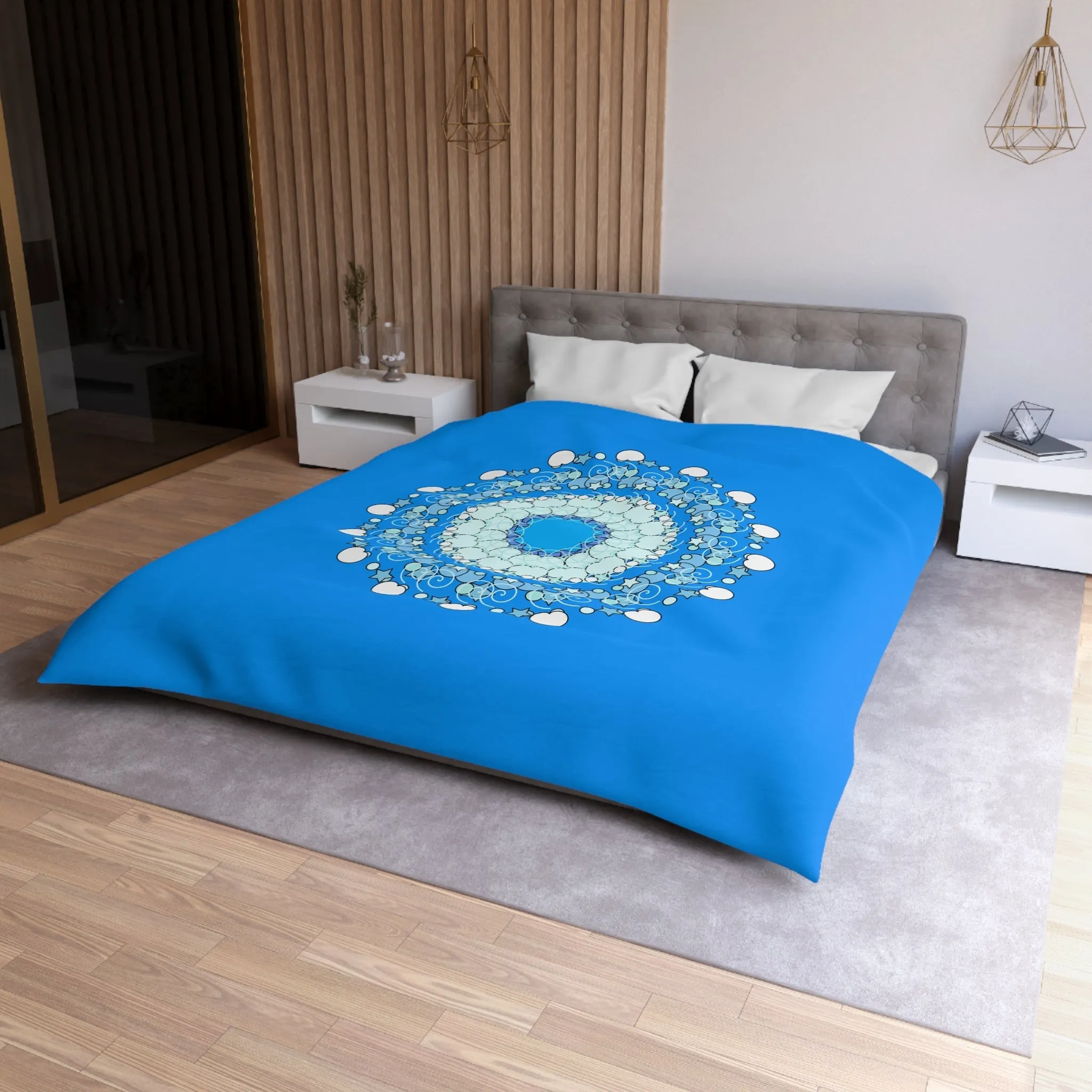 Christmas Snowflakes Kids' Duvet Cover - Handmade Mandala Design