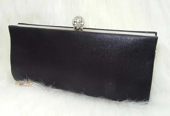 Classy Black Party Wedding Cocktail Rhinestone Clutch Evening Party Purse