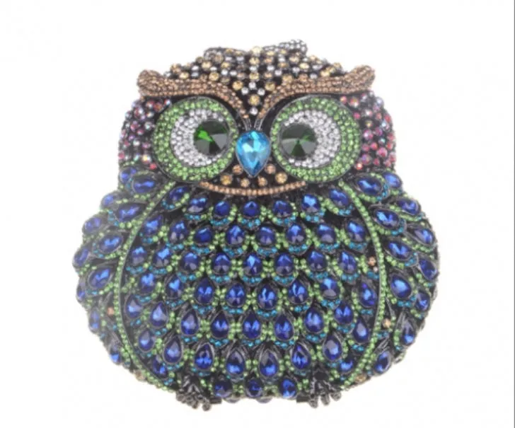 Crystal Embellished Owl Evening Bag