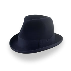 Dark Navy Blue 1920's Mens Retro Homburg Hat | The Phaeton