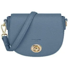 David Jones Small Turnlock Shoulder Bag - Blue