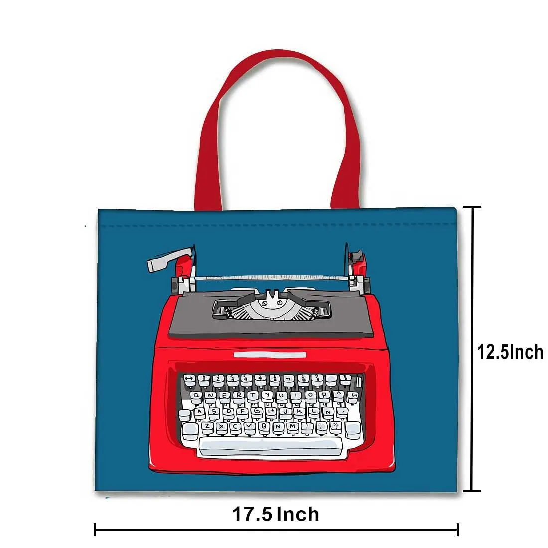 Designer Tote Bag With Zip Beach Gym Travel Bags -  Typewriter