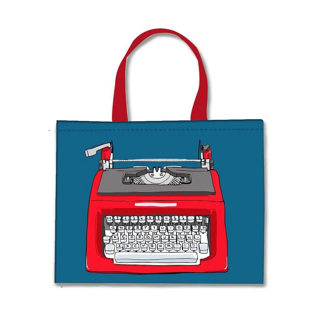 Designer Tote Bag With Zip Beach Gym Travel Bags -  Typewriter