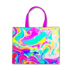 Designer Tote Bag With Zip Beach Gym Travel Bags -  Watercolor