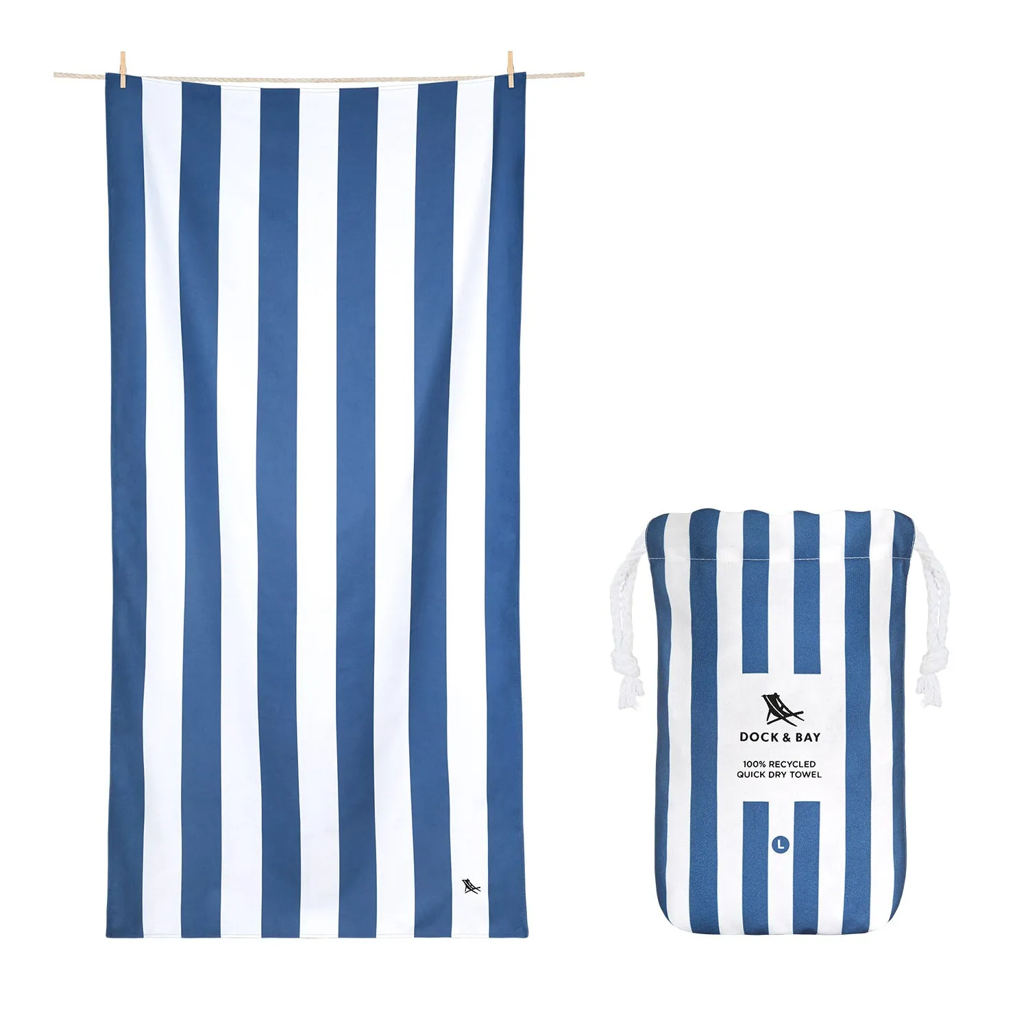 Dock & Bay Quick Dry XL Towel - Whitsunday Blue 200x90cm