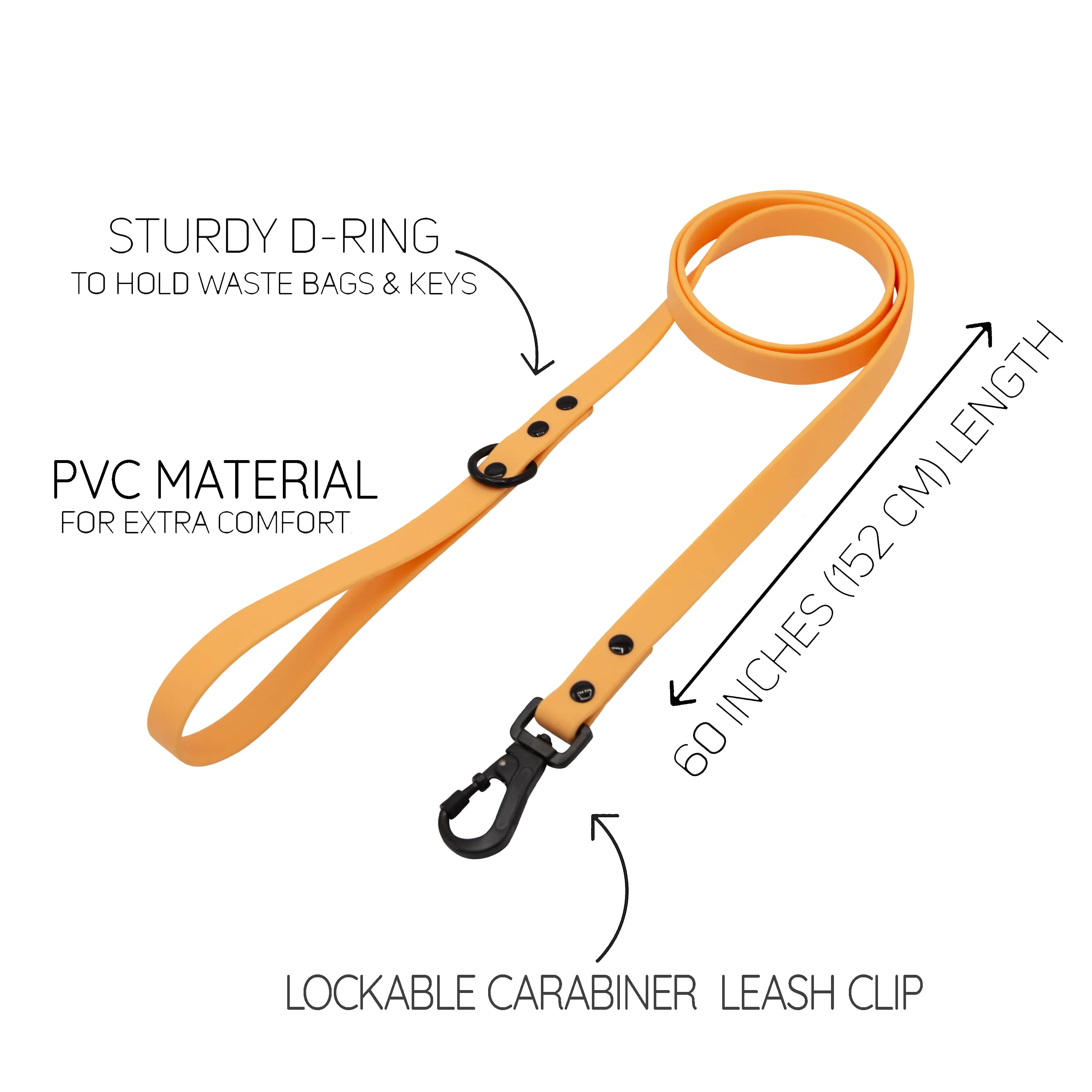 Dog Waterproof Leash - Orange