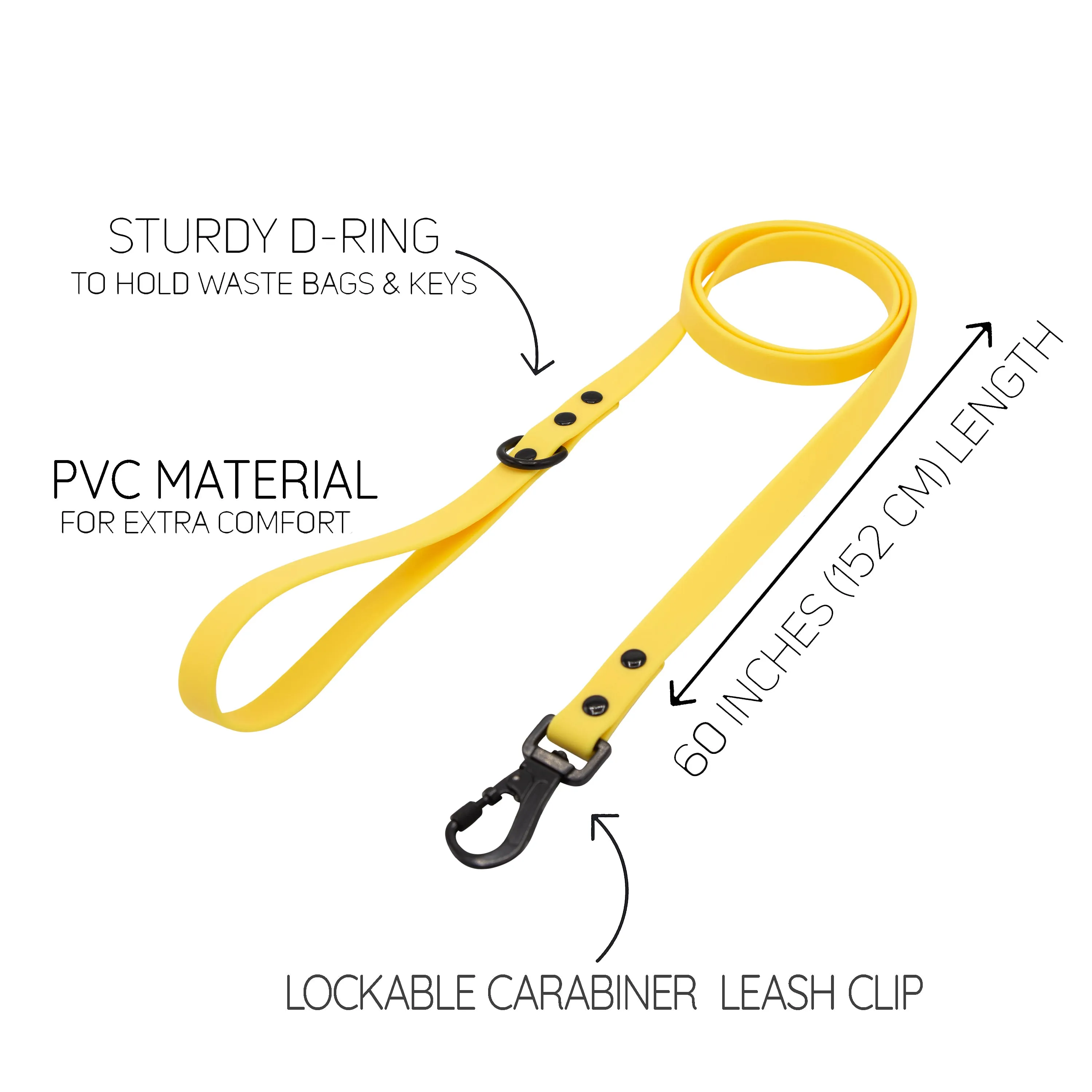 Dog Waterproof Leash - Yellow