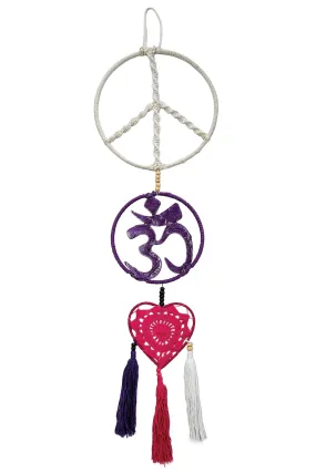 Dream Catcher Peace Om Heart Crochet