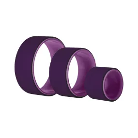 Durable Purple Yoga Wheel Set (3pcs) for Pain Relief & Flexibility