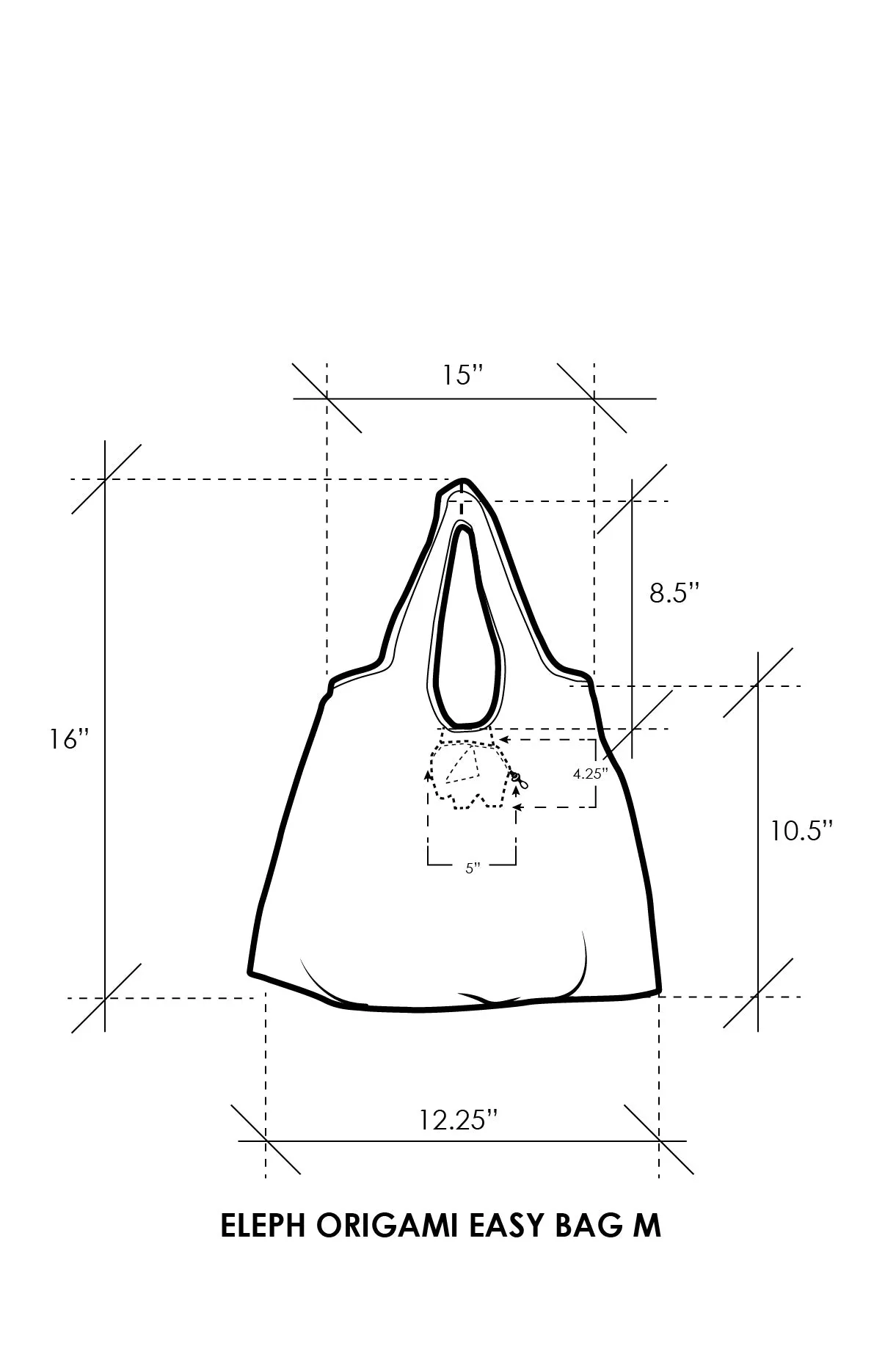 Eleph Origami Easy Bag M - Bai Sri : Burgundy